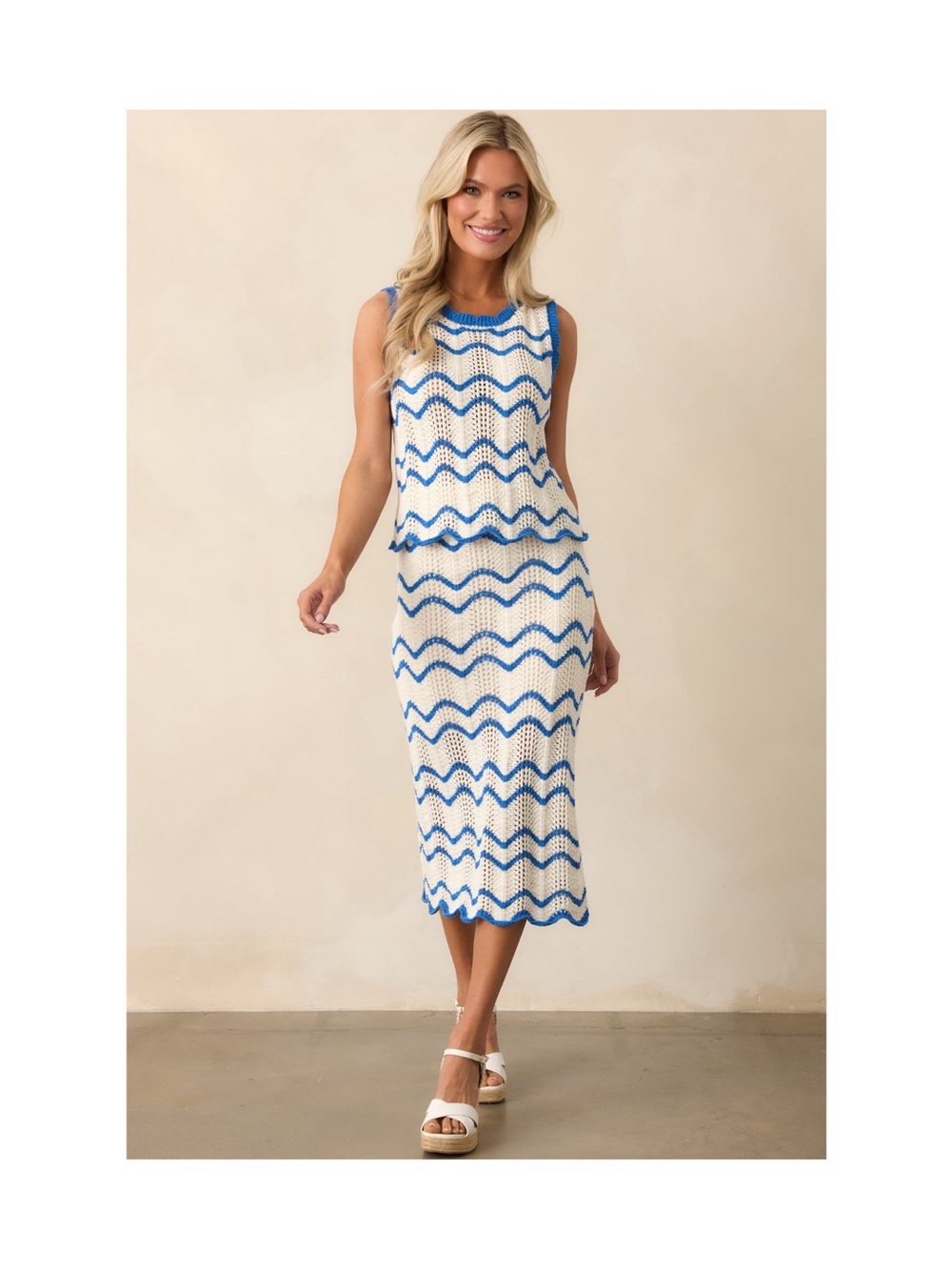 Triple Threads Knit Tank and Midi Skirt Set NWOT